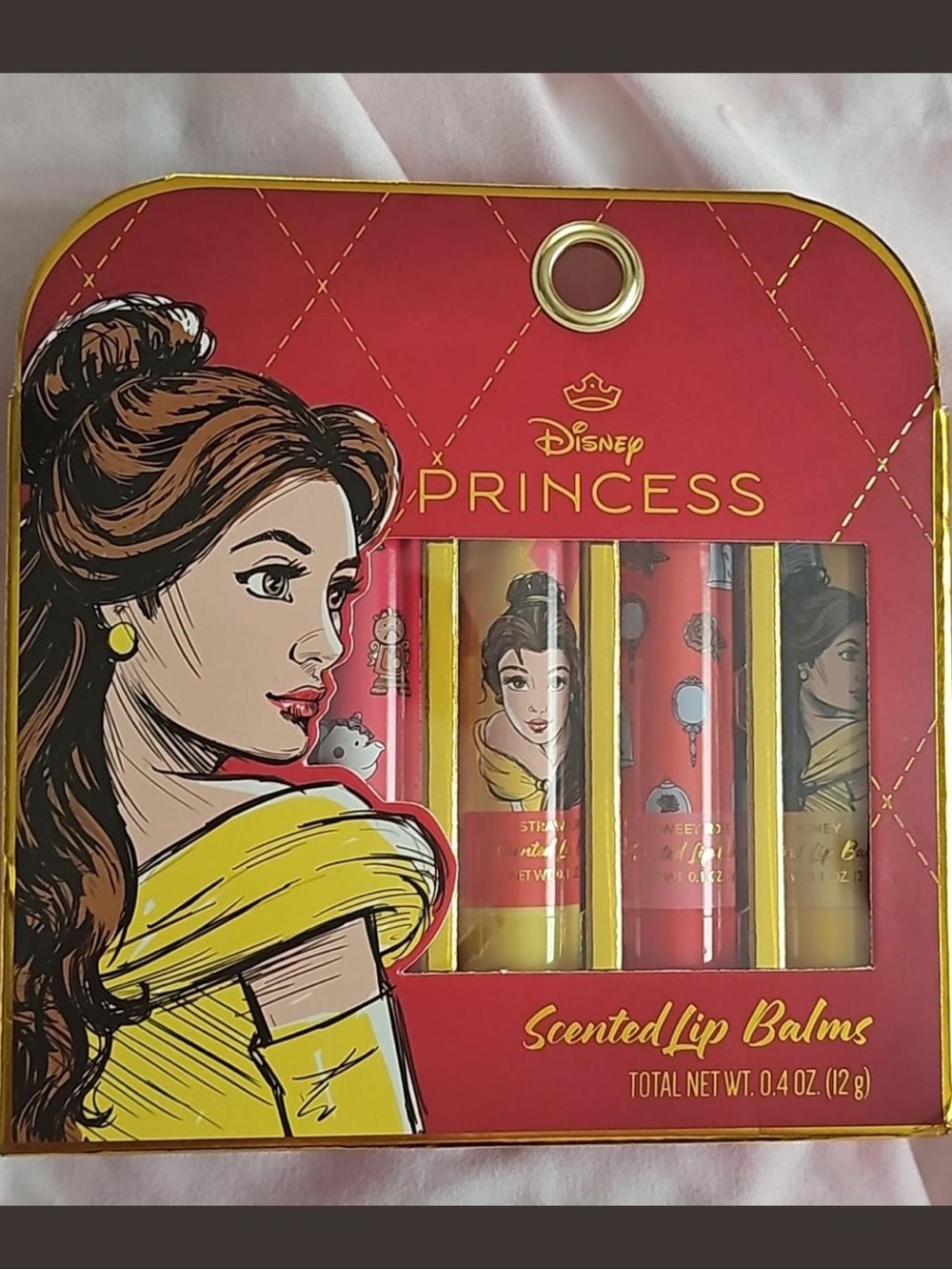💥 5/$25💥 Disney Princess Belle Scented Lip Balm 4pc Set